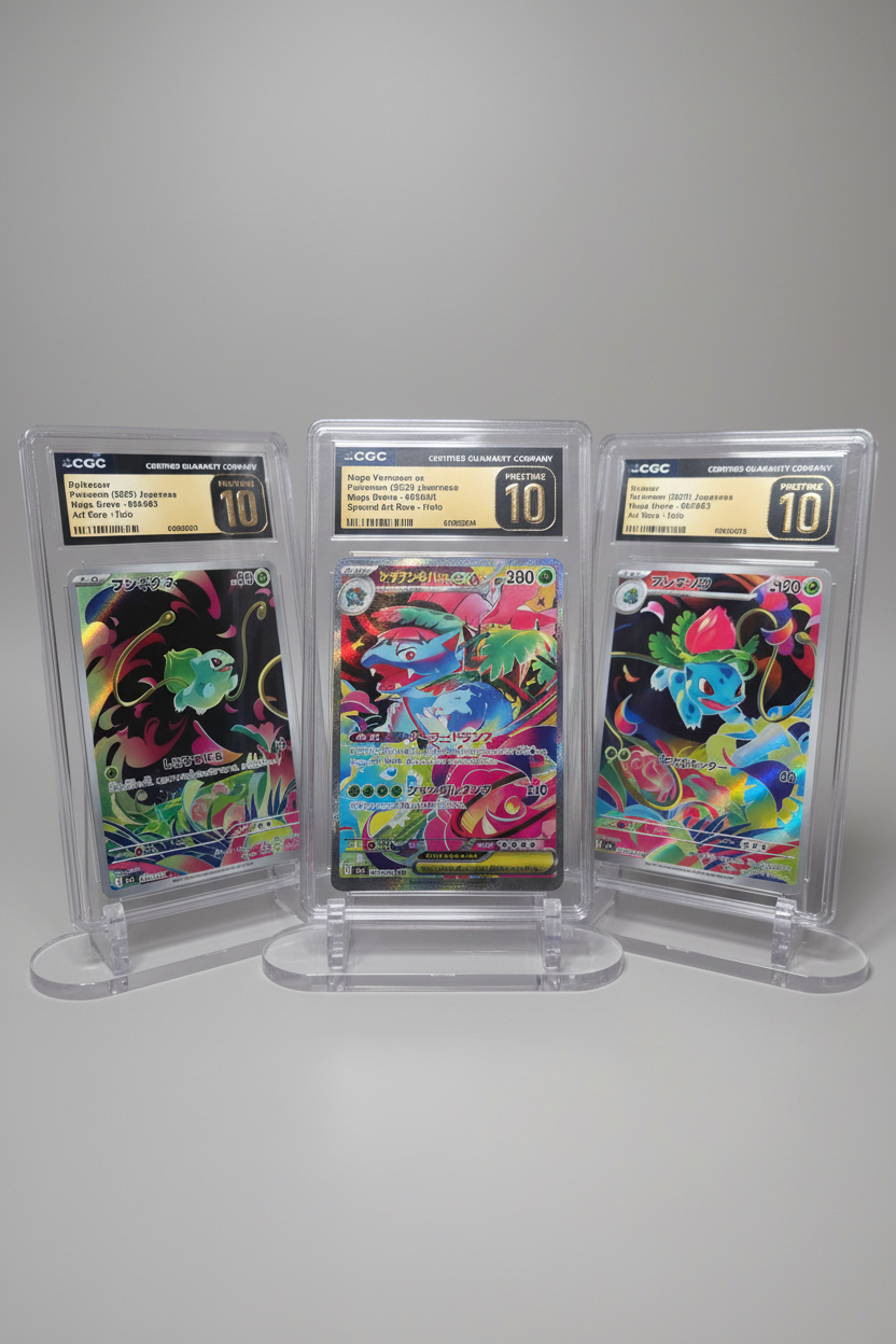 Bulbasaur Evolution Set - Grey Studio Background